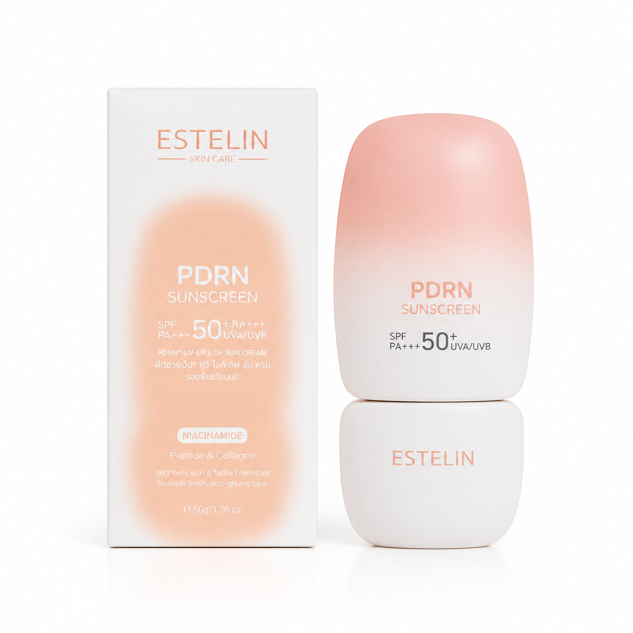 ضد آفتاب استلین PDRN SPF 50+ PA+++ | حاوی نیاسینامید، پپتید و کلاژن 50 گرم