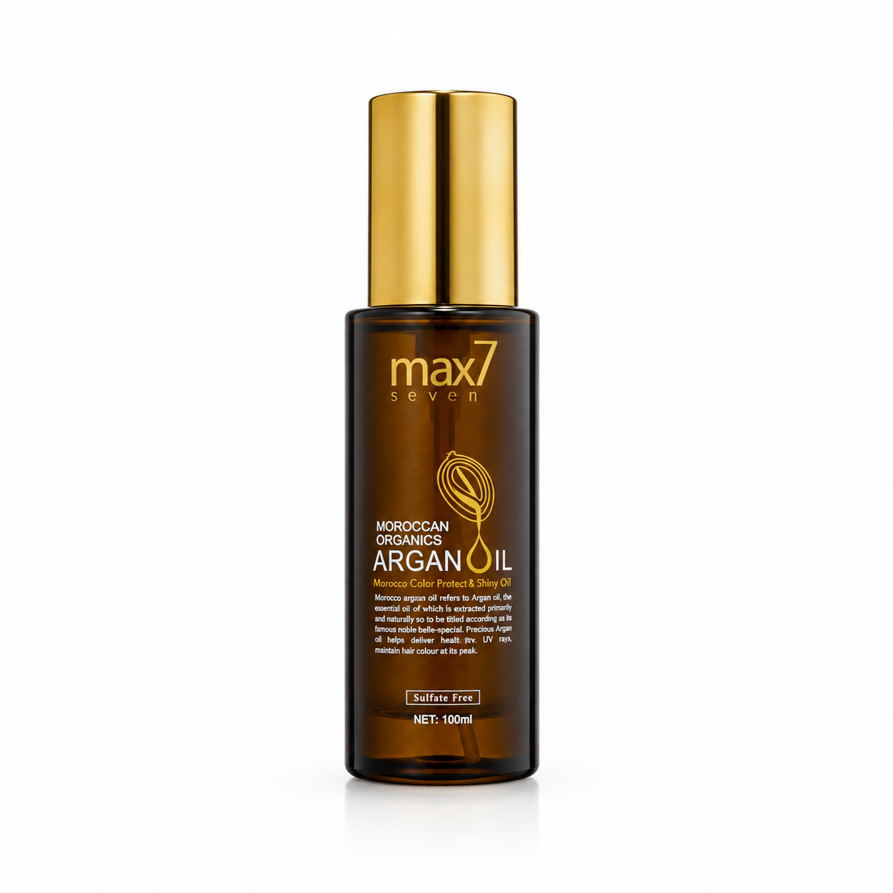 روغن آرگان مو مکس سون (Max7) مدل Moroccan Organics حجم 100 میلی‌لیتر | نرم‌کننده و براق‌کننده مو
