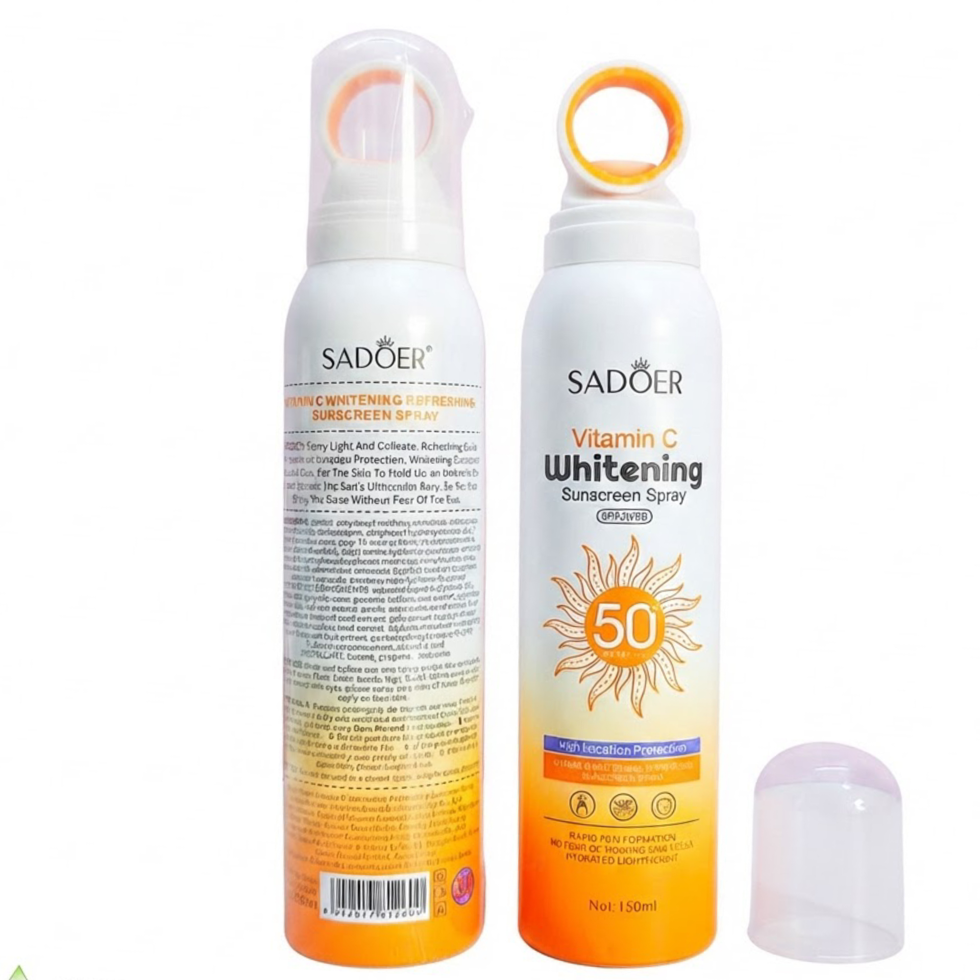 اسپری ضدآفتاب سادور SPF50 ویتامین C | محافظت و روشن‌ کنندگی پوست
