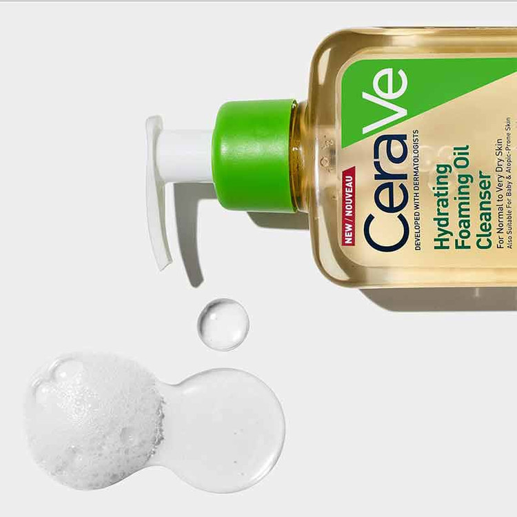 شوینده روغنی آبرسان سراوی CeraVe Hydrating Foaming Oil Cleanser(473 میل)